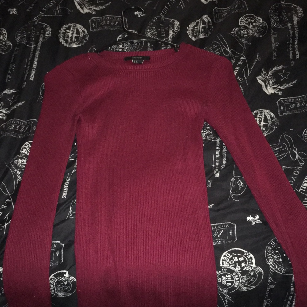 Burgundy Sweater dress From Forever 21